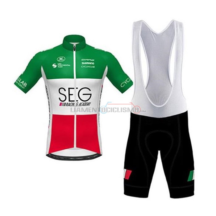 Abbigliamento Ciclismo SEG Racing Academy Campione Italia Manica Corta 2020 Bianco